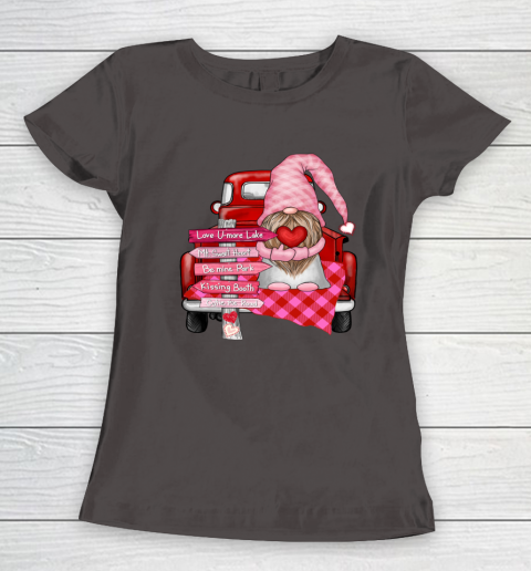 Valentine Vintage Red Truck Gnomes You And Me Valentines Day Women's T-Shirt 5