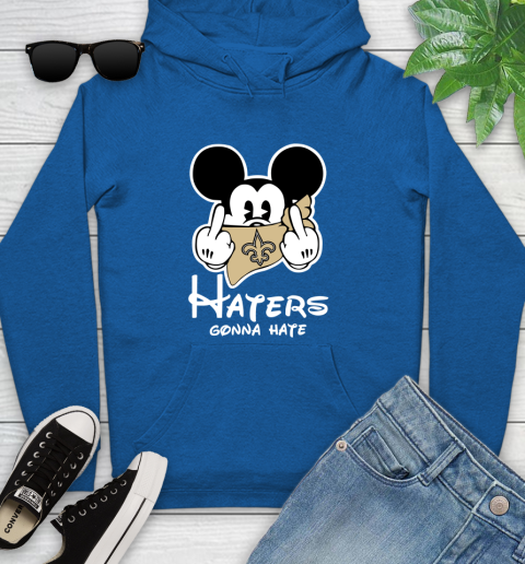 NFL New Orleans Saints Haters Gonna Hate Mickey Mouse Disney Football T Shirt Youth Hoodie 11