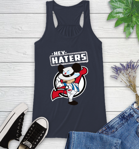 NHL Hey Haters Mickey Hockey Sports New Jersey Devils Racerback Tank 10