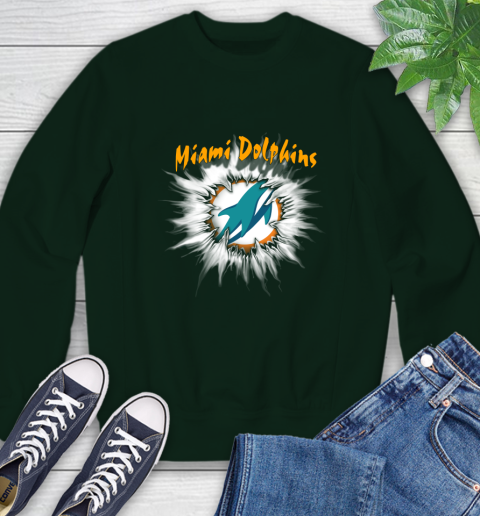 Miami Dolphins NFL Football Adoring Fan Rip Sports Sweatshirt 12