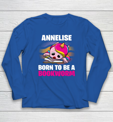 Annelise Born To Be A Bookworm Unicorn Long Sleeve T-Shirt 13