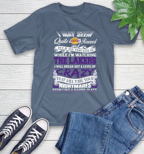Los Angeles Lakers NBA Basketball Don't Mess With Me While I'm Watching My Team T-Shirt 9 Los Angeles Lakers NBA Basketball Don't Mess With Me While I'm Watching My Team T-Shirt - Image 9