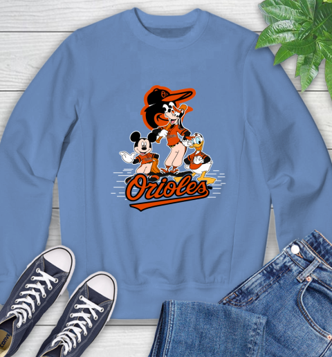 MLB Baltimore Orioles Mickey Mouse Donald Duck Goofy Baseball T Shirt Sweatshirt 11