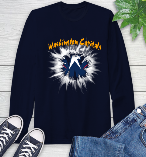 Washington Capitals NHL Hockey Adoring Fan Rip Sports Long Sleeve T-Shirt 3
