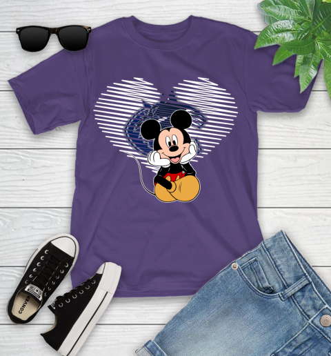 NHL Vancouver Canucks The Heart Mickey Mouse Disney Hockey Youth T-Shirt 3