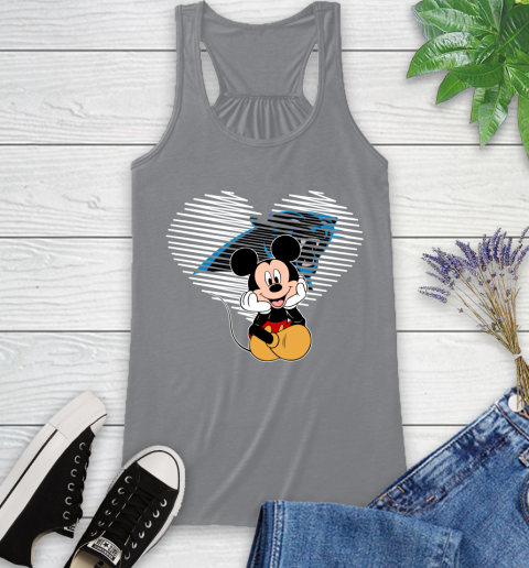 NFL Carolina Panthers The Heart Mickey Mouse Disney Football T Shirt_000 Racerback Tank 4