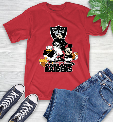 NFL Oakland Raiders Mickey Mouse Donald Duck Goofy Football Shirt T-Shirt 11