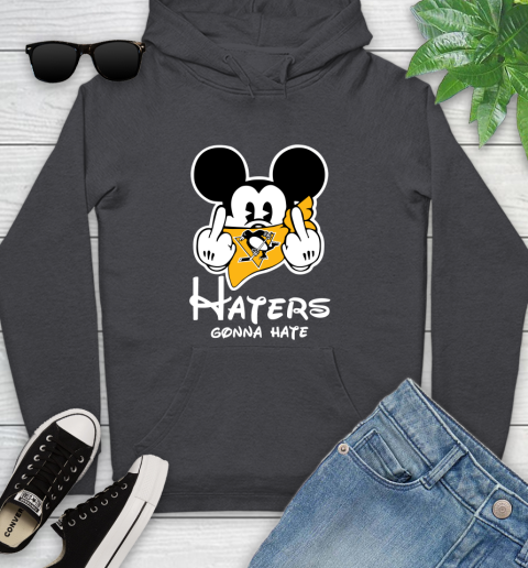 NHL Pittsburgh Penguins Haters Gonna Hate Mickey Mouse Disney Hockey T Shirt Youth Hoodie 8
