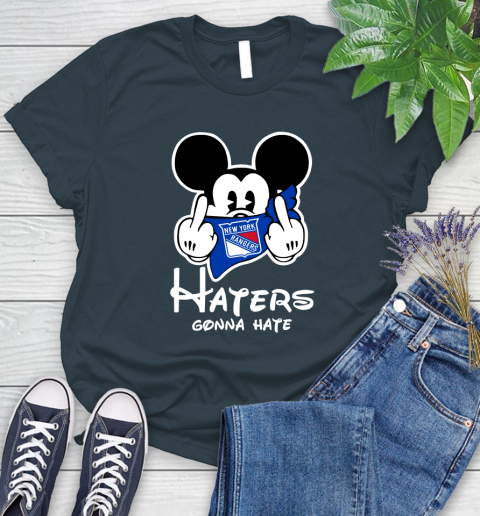 NHL New York Rangers Haters Gonna Hate Mickey Mouse Disney Hockey T Shirt Women's T-Shirt 11
