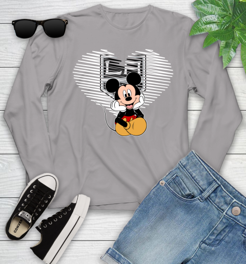 NHL Los Angeles Kings The Heart Mickey Mouse Disney Hockey Youth Long Sleeve 5