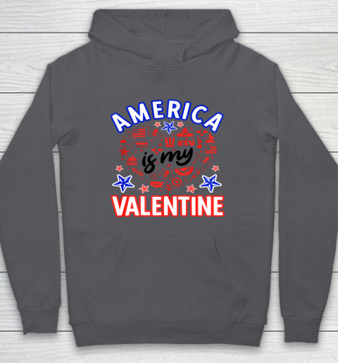 America is My Valentine Proud American Heart USA Hoodie 4