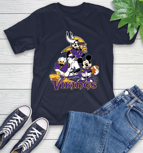 NFL Minnesota Vikings Mickey Mouse Donald Duck Goofy Football Shirt T-Shirt 3