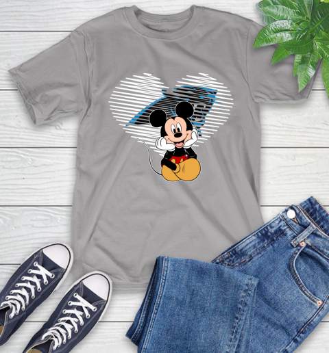 NFL Carolina Panthers The Heart Mickey Mouse Disney Football T Shirt_000 T-Shirt 6