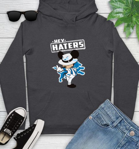 NFL Hey Haters Mickey Football Sports Detroit Lions Youth Hoodie 8