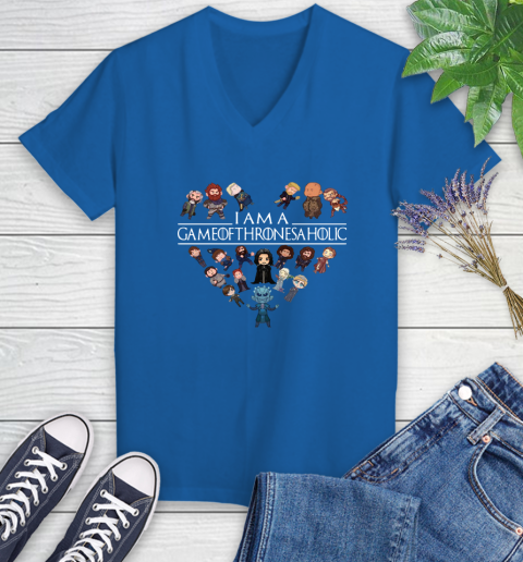 I am a Game Of Thrones A Holic Shirt Women's V-Neck T-Shirt 10