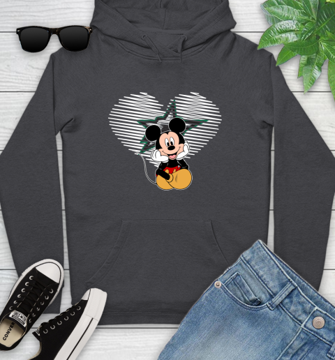 NHL Dallas Stars The Heart Mickey Mouse Disney Hockey Youth Hoodie 8