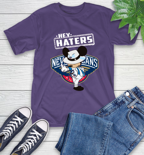 NBA Hey Haters Mickey Basketball Sports New Orleans Pelicans T-Shirt 5
