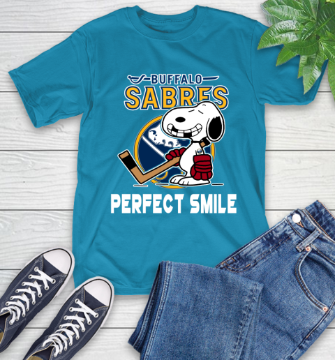 NHL Buffalo Sabres Snoopy Perfect Smile The Peanuts Movie Hockey T Shirt T-Shirt 9