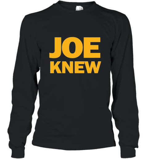 Joe Knew  Pitt vs Penn St91016  Yellow on Blue Tshirt Long Sleeve