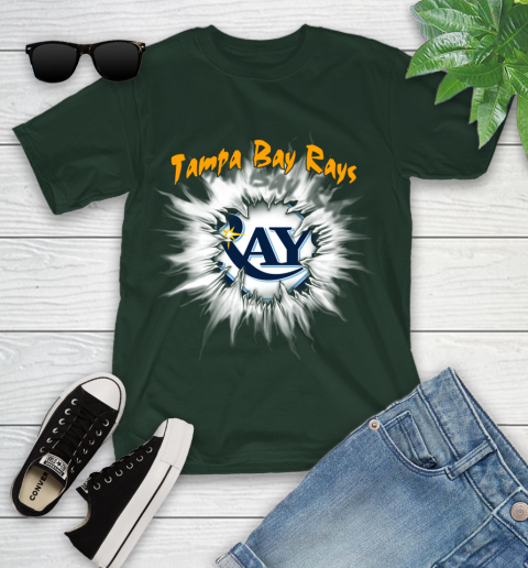 Tampa Bay Rays MLB Baseball Adoring Fan Rip Sports Youth T-Shirt 5