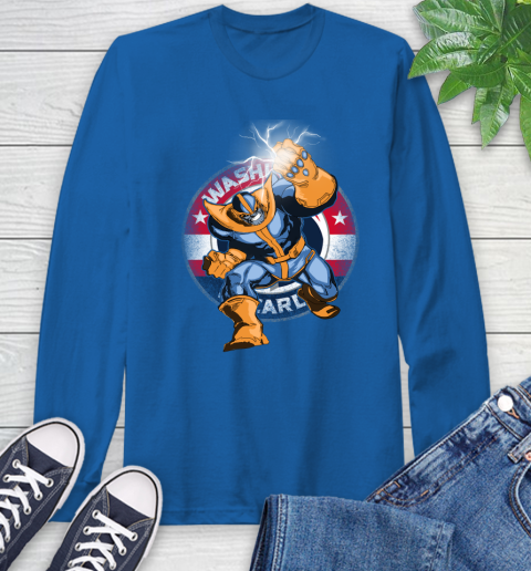 Washington Wizards NBA Basketball Thanos Avengers Infinity War Marvel Long Sleeve T-Shirt 10