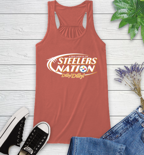 NFL A True Friend Of The Pittsburgh Steelers Dilly Dilly Football Sports Racerback Tank 3