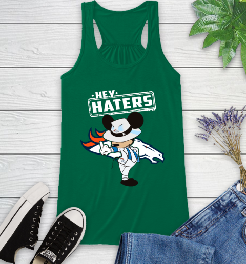 NFL Hey Haters Mickey Football Sports Denver Broncos Racerback Tank 6