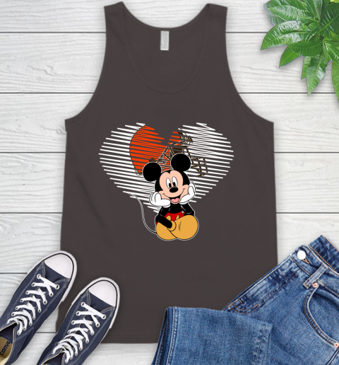 NFL Cleveland Browns The Heart Mickey Mouse Disney Football T Shirt_000 Tank Top 6