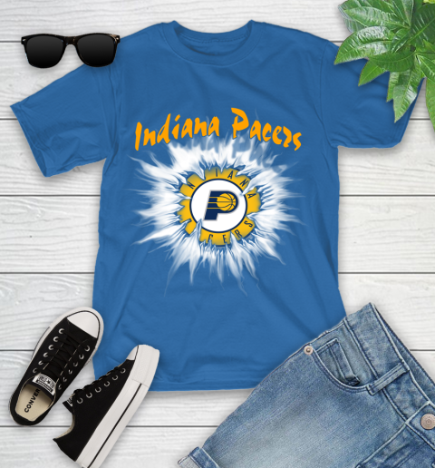 Indiana Pacers NBA Basketball Rip Sports Youth T-Shirt 12