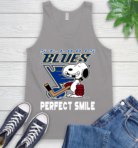 NHL St.Louis Blues Snoopy Perfect Smile The Peanuts Movie Hockey T Shirt Tank Top 3