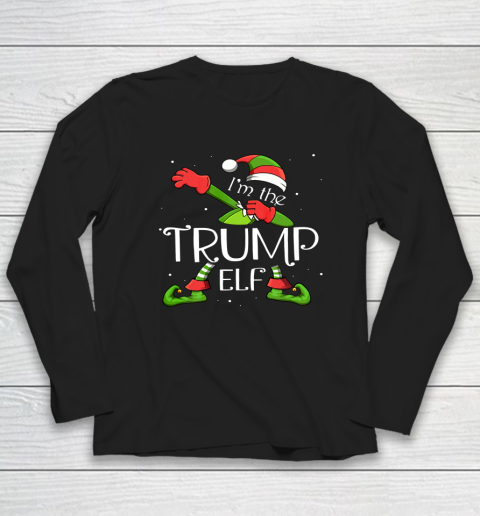 I'm The Trump Elf Dabbing Santa Claus Xmas Christmas Long Sleeve T-Shirt