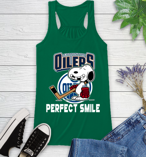 NHL Detroit Red Wings Snoopy Perfect Smile The Peanuts Movie Hockey T Shirt Racerback Tank 6