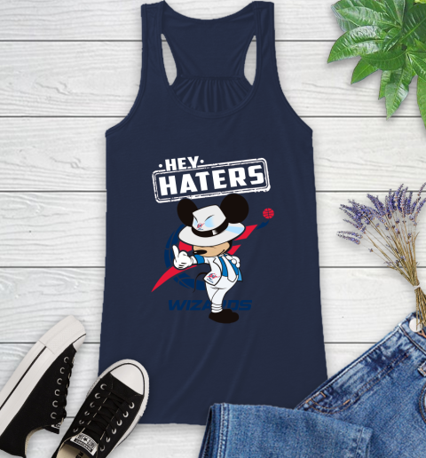 NBA Hey Haters Mickey Basketball Sports Washington Wizards Racerback Tank 9