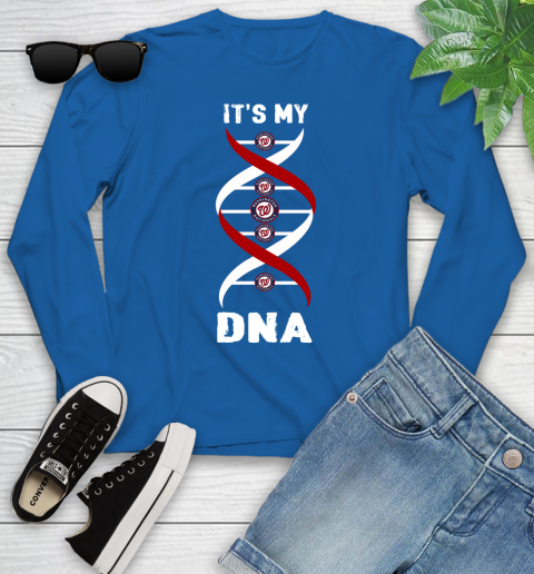 Washington Nationals MLB Baseball It's My DNA Sports Youth Long Sleeve - Image 11