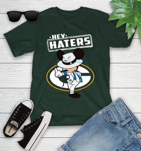 NFL Hey Haters Mickey Football Sports Green Bay Packers Youth T-Shirt 5