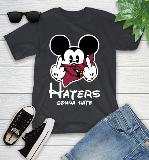 NFL Arizona Cardinals Haters Gonna Hate Mickey Mouse Disney Football T Shirt Youth T-Shirt