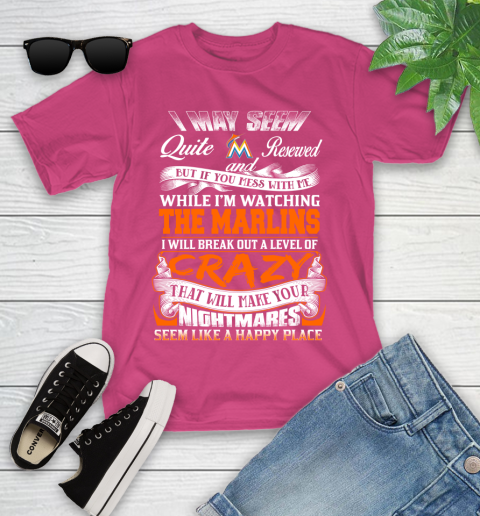 Miami Marlins MLB Baseball Don't Mess With Me While I'm Watching My Team Youth T-Shirt 11