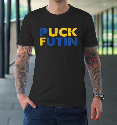 Ukraine Shirt Puck Futin Meme I Stand With Ukraine Ukrainian Lover Support T-Shirt
