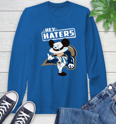 NFL Hey Haters Mickey Football Sports Los Angeles Rams Long Sleeve T-Shirt 10