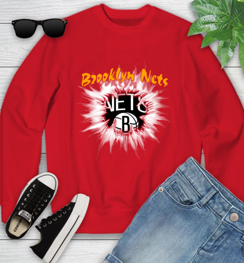 Brooklyn Nets NBA Basketball Rip Sports Youth Sweatshirt 8