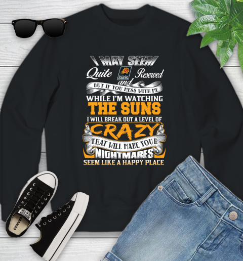 Phoenix Suns NBA Basketball Don't Mess With Me While I'm Watching My Team Youth Sweatshirt