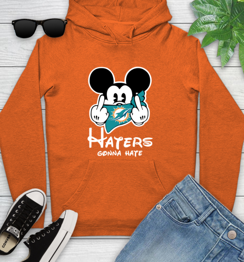 NFL Miami Dolphins Haters Gonna Hate Mickey Mouse Disney Football T Shirt Youth Hoodie 4