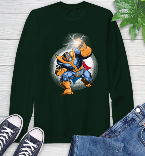 Pittsburgh Steelers NFL Football Thanos Avengers Infinity War Marvel Long Sleeve T-Shirt 7