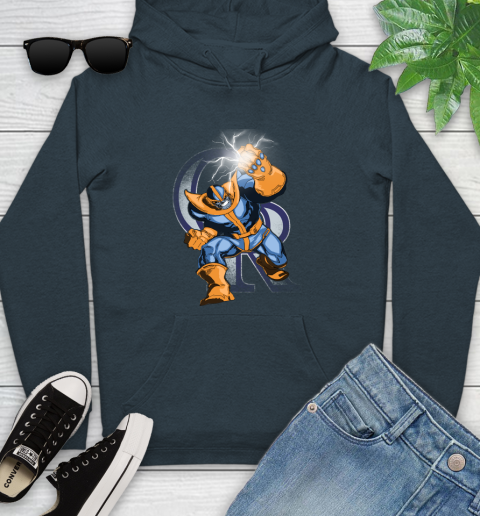 Colorado Rockies MLB Baseball Thanos Avengers Infinity War Marvel Youth Hoodie 10