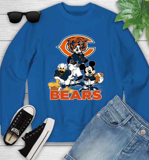 NFL Chicago Bears Mickey Mouse Donald Duck Goofy Football Shirt Youth Sweatshirt 7