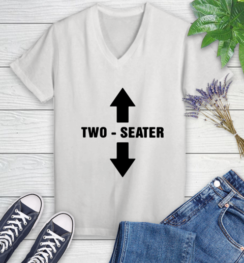Two Seater Women's V-Neck T-Shirt