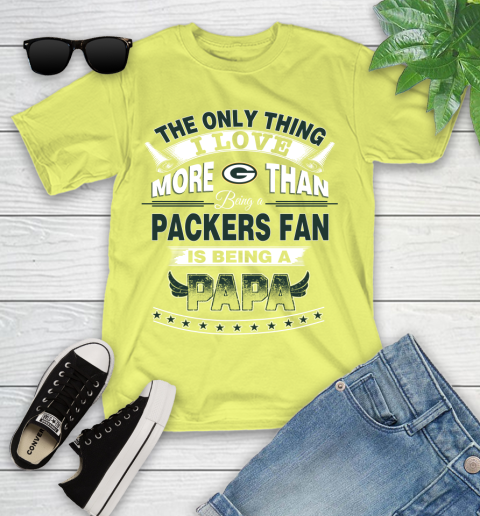 NFL The Only Thing I Love More Than Being A Green Bay Packers Fan Is Being A Papa Football Youth T-Shirt 10