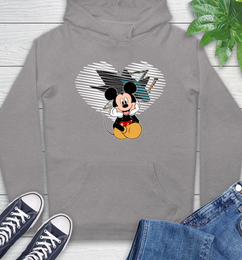 NHL San Jose Sharks The Heart Mickey Mouse Disney Hockey Hoodie 6