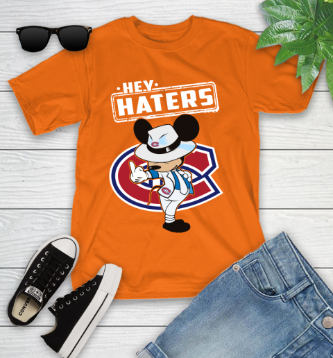 NHL Hey Haters Mickey Hockey Sports Montreal Canadiens Youth T-Shirt 9