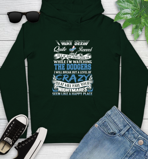 Los Angeles Dodgers MLB Baseball Don't Mess With Me While I'm Watching My Team Youth Hoodie 14